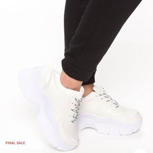 White Platform Sneakers Fashion Nova